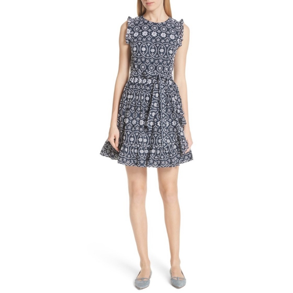 Very pretty！Kat Spade Authentic Eyelet Wrap Dress